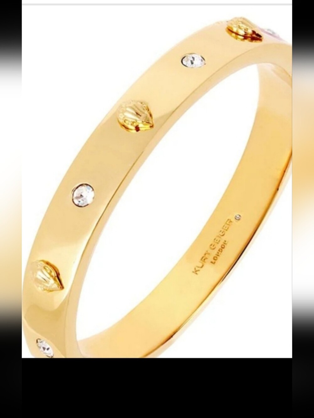 Kurt Geiger Crystal Accent Bangle Bracelet Nib - Picture 3 of 10